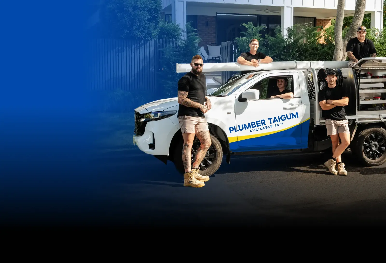 Plumber Taigum team with the ute
